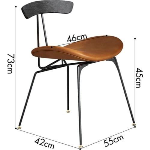 Dining chair Nordic luxury home retro dining chair negotiation iron art ant chair coffee shop milk tea shop hamburger shop dinin