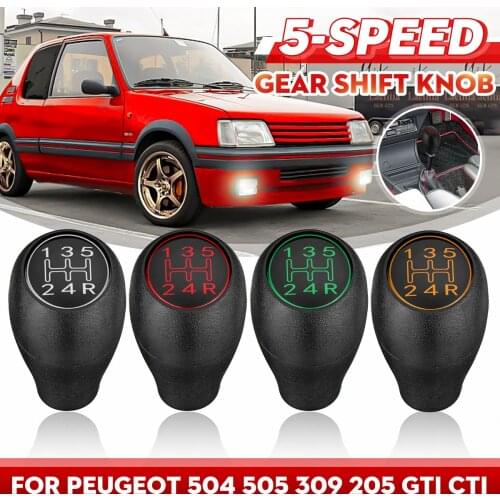 For Peugeot 504 505 309 205 GTI CTI Manual Gear Shift Knob 5 Speed Lever Shifter Handle Stick Plastic Car Accessories