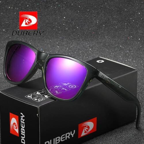 DUBERY Vintage Polarized Sunglasses Mens Sun Glasses For Men UV400 Shades Driving Black Square Oculos Male 8 Colors Model 181