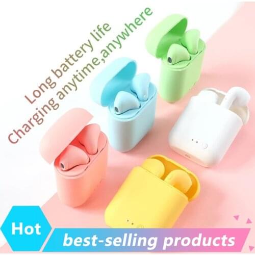 Mini-2 Wireless Bluetooth Headset Bilateral Stereo Tws Music Earphone I7s Macaron Matte Earbud Waterproof With Mic