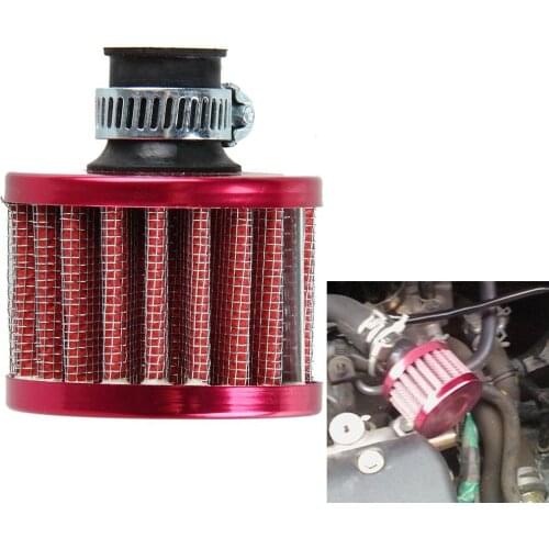 12mm Red Car Motor Cold Air Intake Filter Turbo Vent Crankcase Breather Automobile Refit Intake Air Filter