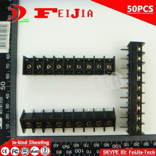 50PCS HB9500S-9.5-9P / HB9500S 9.5mm 9Pin Barrier Terminal Block Screw Terminal Block Pitch 9.5mm Terminal Block Free Shipping