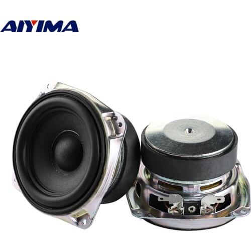 AIYIMA Audio 2PCS 3 Inch Midrange Bass Speaker 4 Ohm 30W Rubber Edge Long Stroke Woofer Loudspeaker Mid-woofer Home Theater 85mm