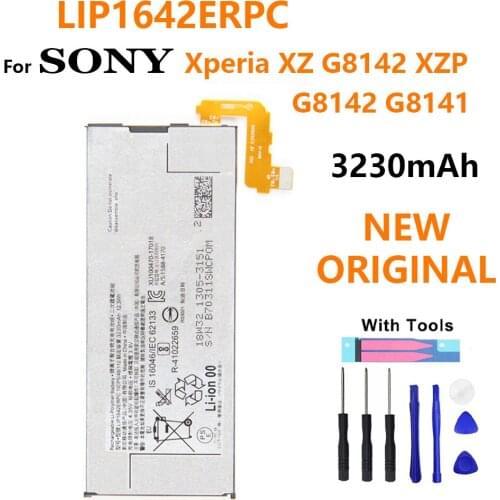 100% Original for Sony XZ XZP G8142 G8141 LIP1642ERPC Battery 3230mAh Phone batteria High Quality Battery+free tools