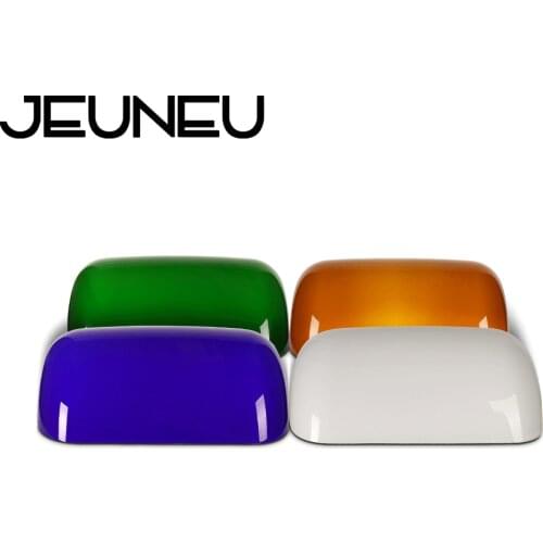 Bank Desk Lamp Accessories Glass Lampshade Standard Size 227mm White/Green/Blue/Amber