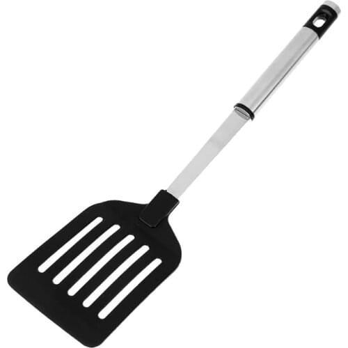 Nonstick Stainless Steel Handle Slotted Turner Pot Shovel Baking Cook Kitchen Tool Spatula Frying Fish Shovel With Long Handle
