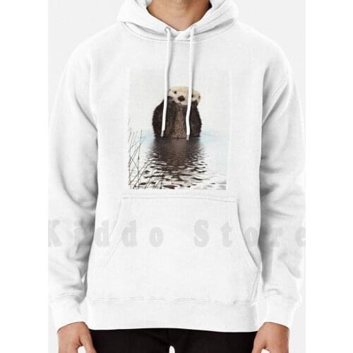 Ceese hoodies long sleeve Otter River Otter Aquatic Adorable Cute Smiling Animal Cute Animal Wild Sea Otter Alqds