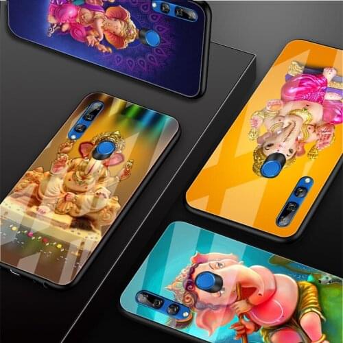 Lord Ganesha Tempered Glass Phone Case For Huawei honor 8X 9 10i 20i 20Lite 20Pro 30 Pro Cover Shell