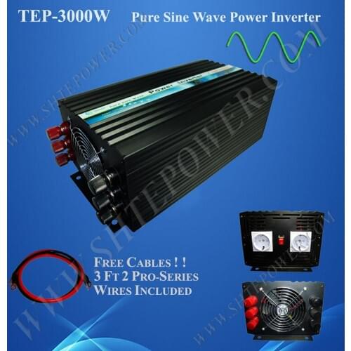 Pure sine wave off grid dc 12v 24v to ac 110v 220v 230v solar inverter 3000w 220v
