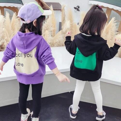 Spring Autumn Childrens Hoodie Coat children Sweatshirts letter Hoodies Pullovers Outerwear Hoodie Baby girls Tracksuits Street