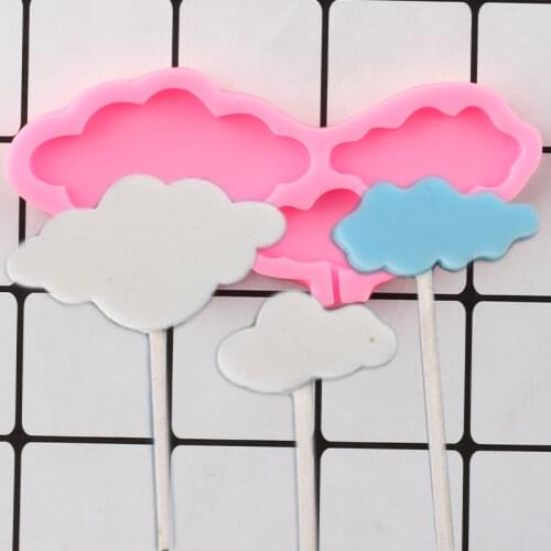 Cloud Shape Lollipop Silicone Mold Baby Birthday Cake Decorating Tools DIY Biscuit Baking Fondant Molds Candy Chocolate Moulds