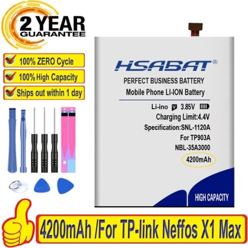 HSABAT 100% New Top Brand 3800mAh NBL-35A3000 Battery for TP-link Neffos X1Max TP903A TP903C