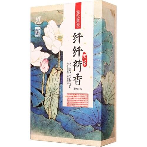 2019 Hunan,China Anhua Lotus Fragrant Dark Tea for Eliminate Fatigue Reduce Fat Lose Weight Exquisite Boxed