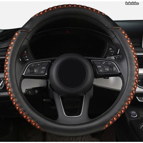 KOKOLOLEE Leather Car Steering Wheel Cover For Audis A1 A3 A4 A4L A5 A6L A7 A8 Q3 Q5 Q7 TT