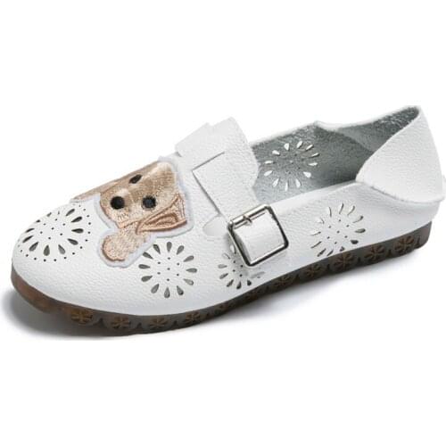 Summer Fashion Womens Flat Shoes Two Flat-soled Shoes Ladies Loafers All-match Hollow Hole Shoes Mother Casual Shoes