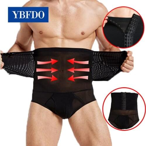 YBFDO Hot selling Men Body Shaper triangle Breathable Slimming High Waist Abdomen Shaping belly Pants Underwear New Tummy Briefs