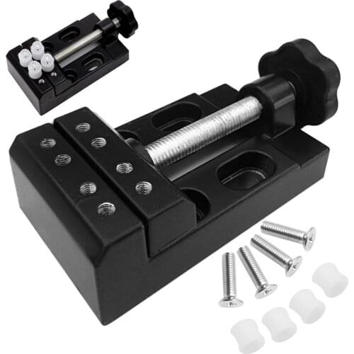 1pc Black Jaw Bench Clamp Mini Drill Press Vice Micro Clip Opening Parallel Table Flat Vise DIY Hand Tools 105 x 55 x 35mm