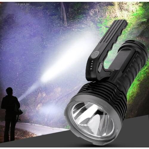Powerful LED Flashlight Portable LED Torch USB Rechargeable Searchlight Waterproof Spotlight for Fishing Camping Light Lantern