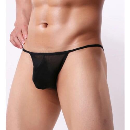 Mens Thongs Sexy Underwear Jockstraps mesh G string Men Lingerie Bedtime Underpant Gay Underwear Men Panties Thong