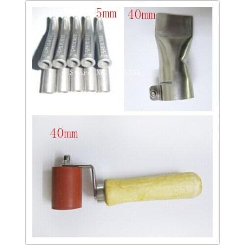 40mm pressure roller+triangle speed nozzle for plastic welder hot air gun tips plastic welding accessories tools