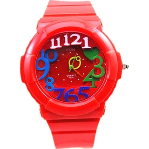 New Arrival 12 Colorful Big Arab Number Plastic Watch Western Style Lady Fashion Wristwatch Brand Womage Women Casual Watch Girl