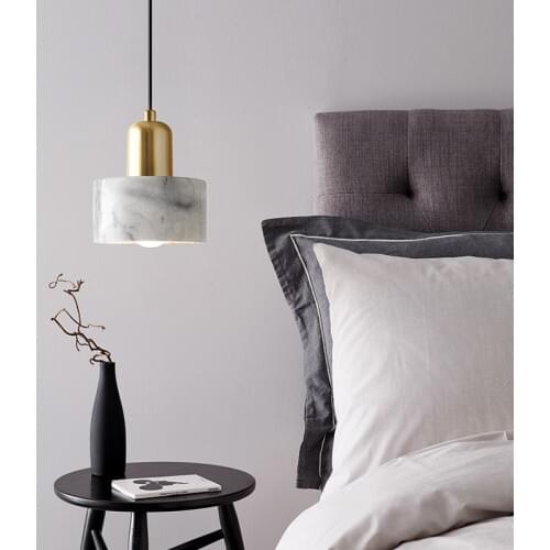 New Nordic Bedroom Beside Pendent lights Round Marble Simple Modern Luxury Pendent lamp Restaurant Bar Living Room Pendent Light