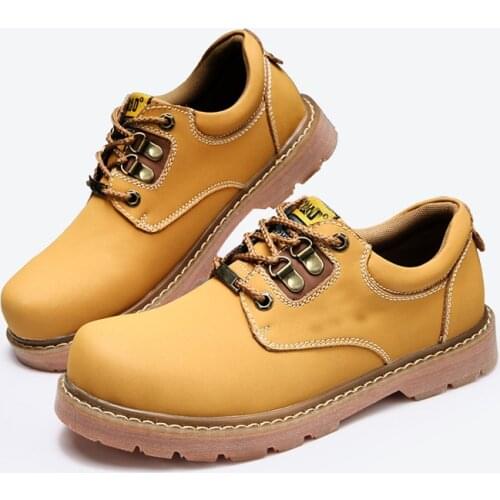 Lovers' shoes low top British style big head shoes Martin tooling Boys' shoes big yellow shoes board shoes round head shoees