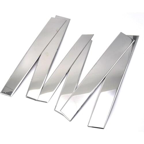 RKAC Stainless Steel Window Trims Center Pillars B + C Pillar Covers 6Pcs Fit For Honda CRV CR-V 2007 2008 2009 2010 2011