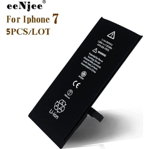 EeNJee Original IC Cell Phone Batteries 5PCS For Iphone 7 7G 1960mah 0 Cycle Rohs High Quality Smartphone Battery Replacement