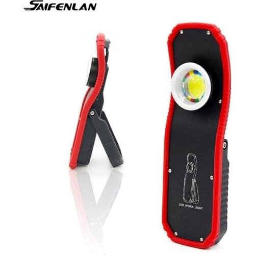 60w Portable LED Work Light Flashlight Torch USB Rechargeable Magnetic LED COB Lanterna Hanging Hook Stand Lamp For Camping