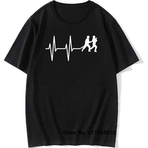 Casual Fireman Heartbeat Firefighter T-Shirt Men Cotton T Shirt Fire Worker Rescue Short Sleeve Tees Gift Top