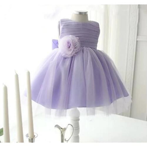 Baby Girls 1 year Birthday Party Dresses Princess baby girls dress purple tulle christening dresses Baptism Dress for newborn