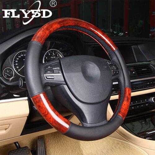 Universal Cover Car Steering Wheel Breathable Design Auto Steering-Wheel Braid Case Fit Car Diameter 38cm