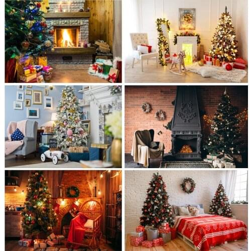 SHENGYONGBAO Christmas Photography Background Christmas Tree Backdrop for Photo Studio Baby Portrait Photocall 20107HSD-03