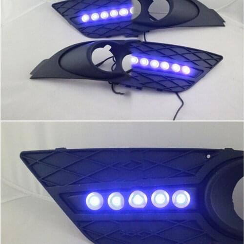 LED DRL Daytime Running Light for 07-08 Ford Focus Driving Lights with Mobile steering day light car accessories