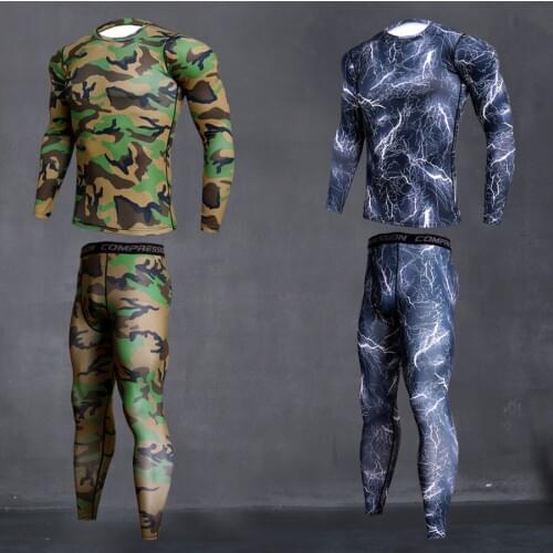S-4XL Top quality new thermal underwear men underwear sets compression fleece sweat quick drying thermo underwear men clothing