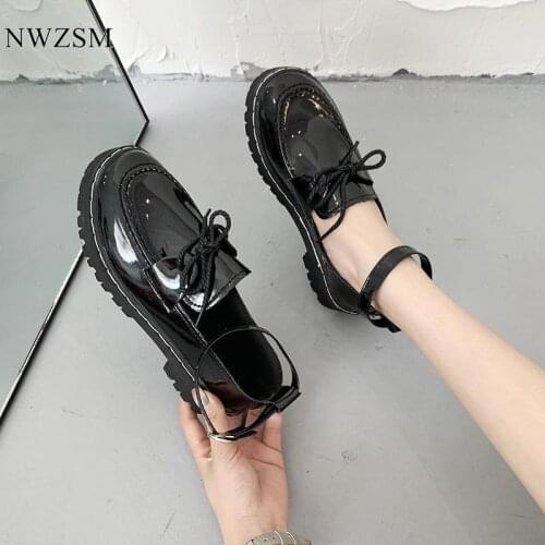 JP lolita student soft sister Mei Lulu low heel jk uniform small leather shoes round toe lo girl single shoes