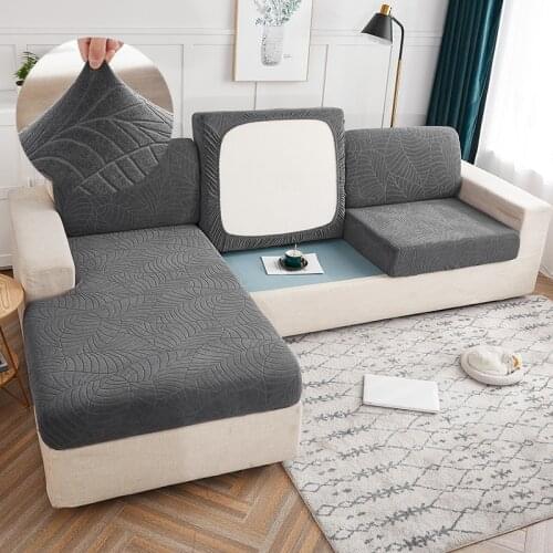 Thicken Waterproof Sofa Cushion Cover Elastic Living Room Solid Color Cushion Covers Couch Slipcover funda cojines sofá