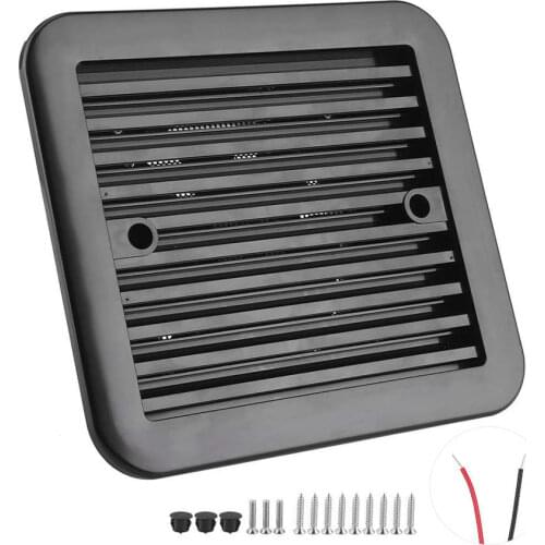 12V 4W Cooling Fan with Shutters Vent One-Way Side Strong Wind Air Exhaust Car Styling Camper Accessories