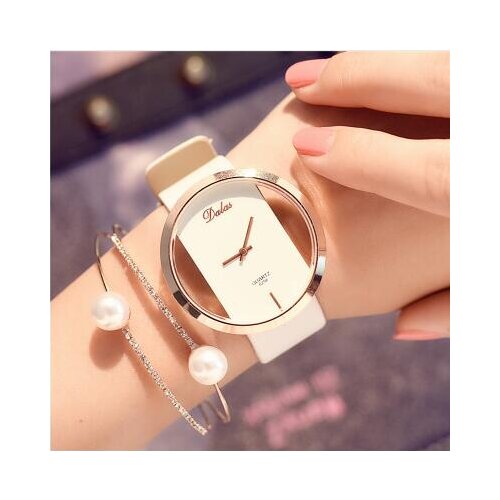 Runerr Women Bracelet Watch Leather Crystal Wrist Watch Women Dress Ladies Quartz Watches relogio feminino Dropshiping zegarki d