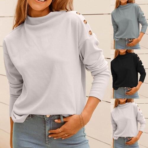 WomenS Top Autumn O-Neck Solid Color Stitching Fashion Casual Loose Long-Sleeved Wool Top Different Models кофта женская 40