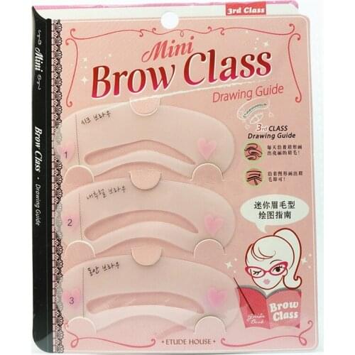 10sets/lot (3pcs/set) Grooming Stencil Kit Shaping DIY Beauty Eyebrow Template Make Up Tool