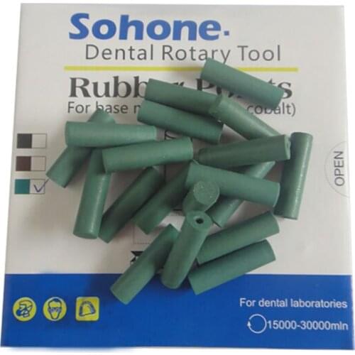 100pcs red and green Rubber Points Polishing Pillar Wheels For Dental Jewelry Rotary