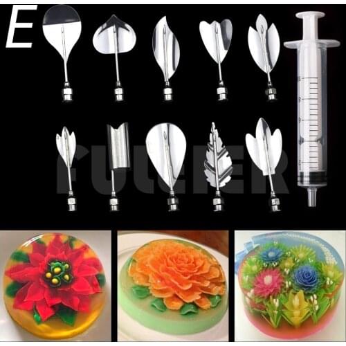 11pcs/set 3D Jelly Flower Gelatin Art Tools beginners ANYONE can make Gelatin cake jelly mold , baking cake decoration tools
