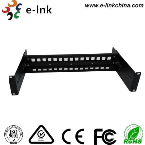 19inch Rackmount Din Rail kit High Strength Aluminum Alloy Adjustable Rack Mount Din Rail Shelf (Black Color)
