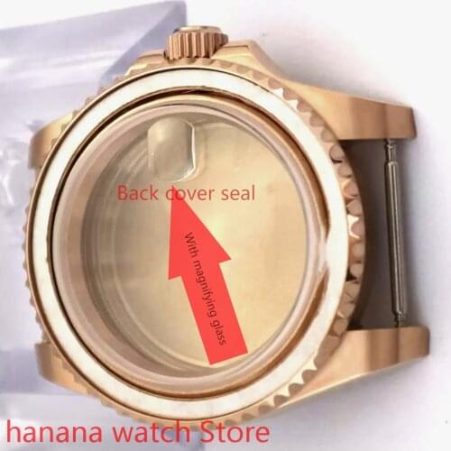 40mm stainless steel gold case with sapphire glass suitable for Miyota82-DG-Mingzhun nh35 movement with bracelet high quality