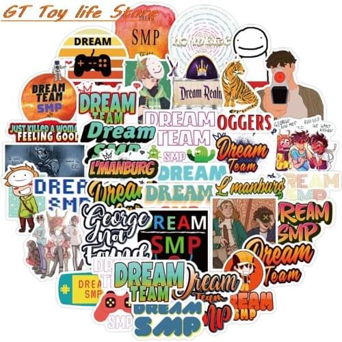 50Pcs Dream Smp Stickers Aesthetic Cartoon Anime Graffiti Suitcase Suitcase Guitar Waterproof DIY Stickers