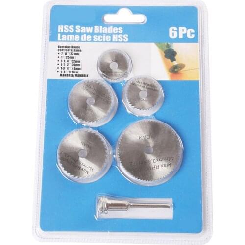 7pcs/set Cutting Disc Mini Circular Saw Blade Set Rotary Drill Tool Accessories for Wood Aluminum Cutting Dremel Power Tools