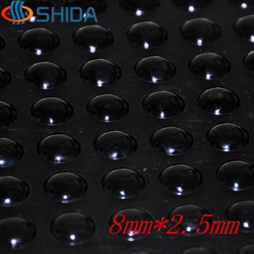 Free Shipping Black Anti Slip Silicone Rubber Plastic Bumper Damper 1000 Pcs/lot 8mm x 2.5mm Self Adhesive Silicone Feet Pads