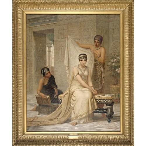 Free shipping classical court figure aristocratic lady and maid oil painting canvas printings on canvas wall decoration picture